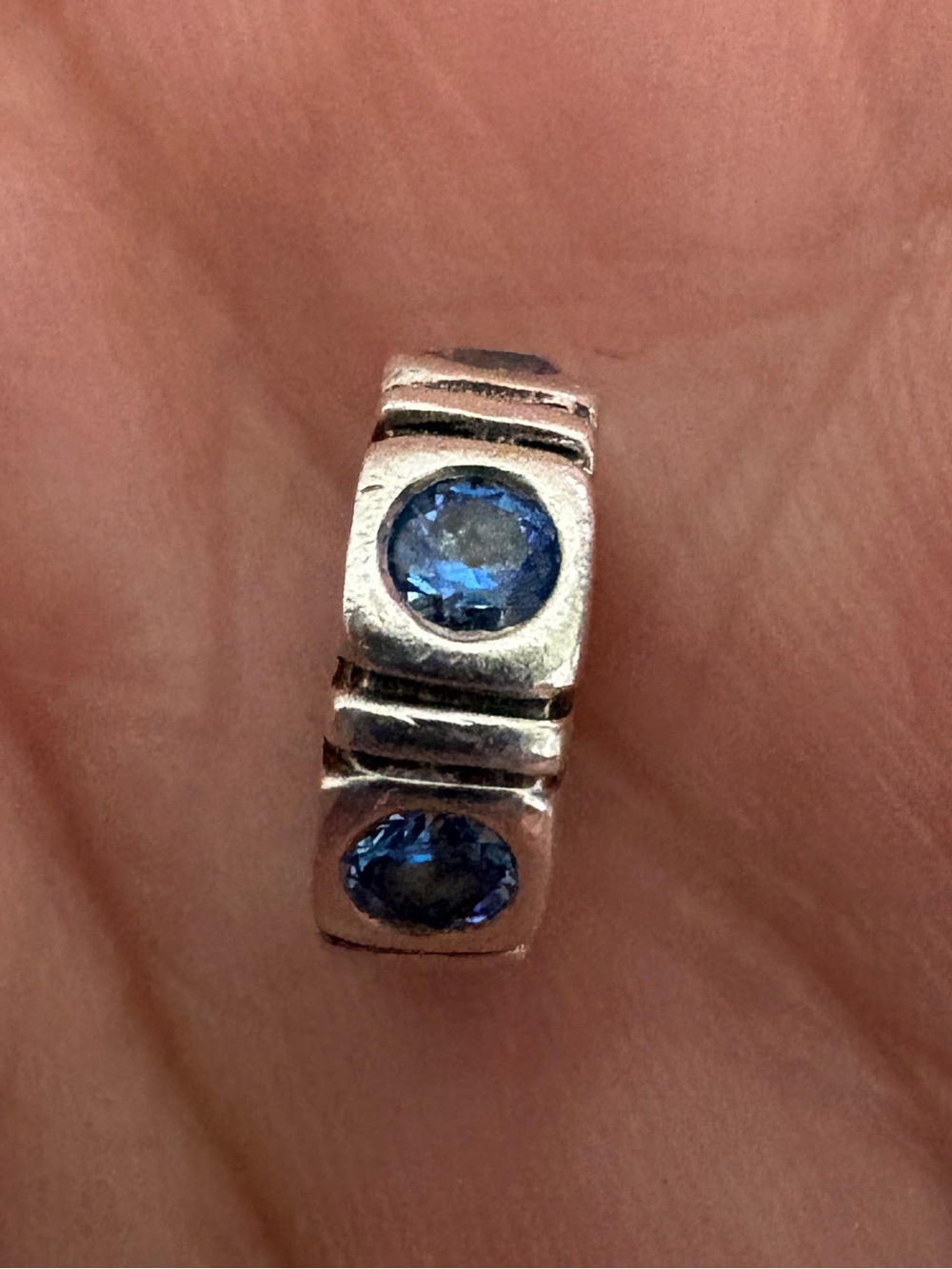 Authentic *Retired* Pandora Trinity Spacer Charm Blue Sterling Silver 790432CZB